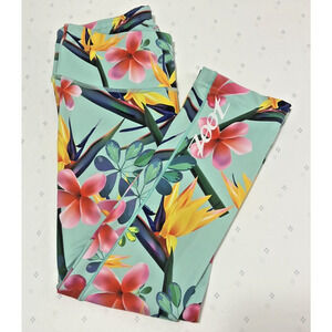 ZOOT Womens Athletic‎ Leggings Capri Small Triathalon Cycling Running Flowers
